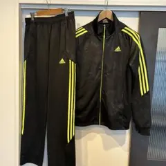 adidas ブラック ジャージ L セットアップ
