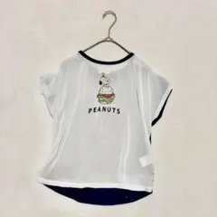 PEANUTS スヌーピー Tシャツ 140cm シアー 異素材 半袖のサムネイル