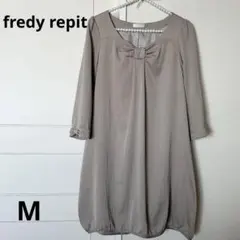 fredy repit バルーンチュニックワンピース七分袖リボン　グレージュ￼Mのサムネイル