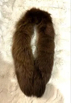 ファー マフラー　ブラウン