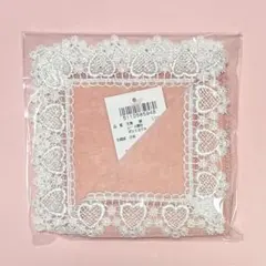 新品 近沢レース ハートレース ピンク タオルハンカチ