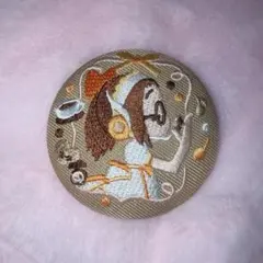 おジャ魔女どれみ 刺繍缶バッジ ビスケット 藤原はづき パティシエ服