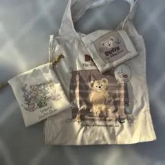 新品　ダッフィー防水エコバッグ巾着セット　ディズニーシー