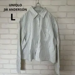 完売品　ユニクロ　JW ANDERSON オックスフォードストライプシャツ　L