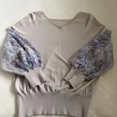 GRACE CONTINENTAL 刺繍スリーブニットのサムネイル