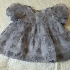 petit main 花柄刺繍 トップス 90