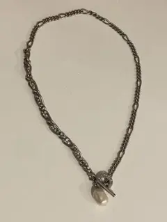 lipuem シルバー チェーンネックレス パールのサムネイル