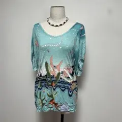 tsumori chisato シルク 絹 夏 爽やか Sea 人気 レア 7のサムネイル