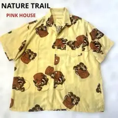 ネイチャートレイル　ピンクハウス　　ワンチャン柄半袖シャツ　メンズ