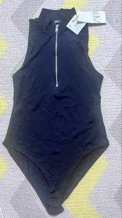 ZARA ブラック ハイネック ボディスーツ Mのサムネイル