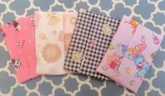 ハンドメイド　女の子用　ミニサイズ　ポケットティッシュケース　4枚　まとめ売り