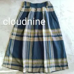 美品☆cloudnineクラウドナインチェックロングスカート