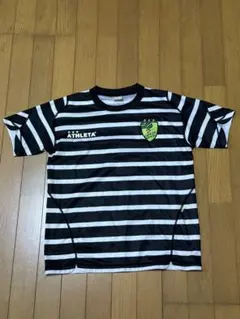 ATHLETA サッカーシャツ M 黒白ストライプ 背番号7