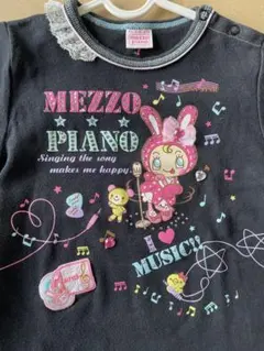 mezzo piano メゾピアノ 半袖黒Tシャツ 平成レトロ ベリエちゃんのサムネイル