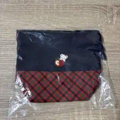 ファミリア 完売品 シェニール織ポーチ 赤チェック - メルカリ