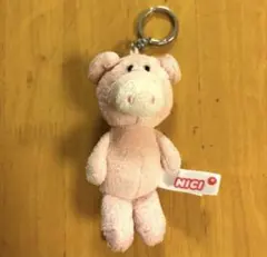 NICI ニキ　ピンクピッグ　キーホルダー　ぬいぐるみ　豚　ブタ　キーリング