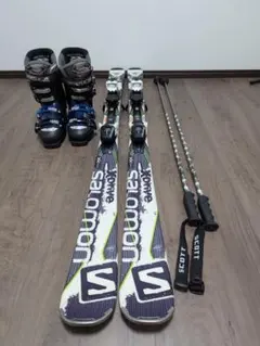メンテ済 152cm 靴27～27.5cm SALOMON カービングセット中古