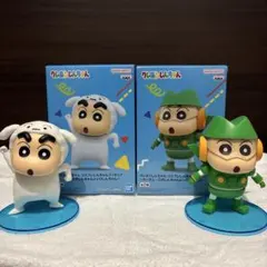 【かお様専用】箱無しコスプレしんちゃんフィギュア カンタム・ロボ/シロしんちゃん