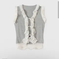 FRILL PLEATS TANK TOP gray エイミーイストワールのサムネイル