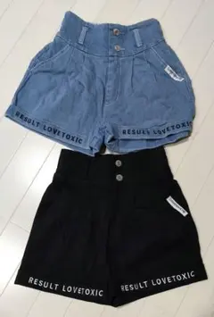 美品 Lovetoxic ハーフパンツ 140 2枚セットラブトキシック