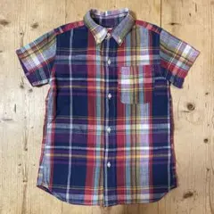 半袖チェックシャツ 140