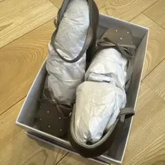 ESPERANZA エスペランザ　チャコールグレー リボン 美ヒールパンプス