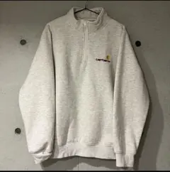 Carhartt グレー ハーフジップ スウェット