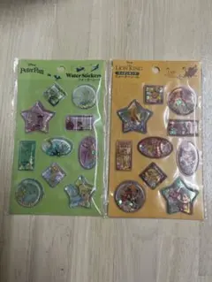 ティンカーベルとライオンキング　ウォーターシール2枚セット