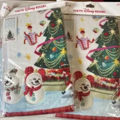 ディズニーリゾートタオル　クリスマス2017　スノースノー ミッキー＆ミニー