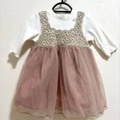 ＊プティマイン　チュールワンピース80cm ピンク＊