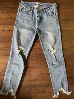 MOUSSY ダメージ加工 スキニーデニム