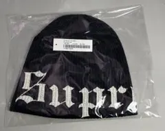 Supreme Old English Printed Beanie ブラック