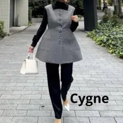 美品 Cygne. ダックジレ Marine グレー 完売品 新品未使用