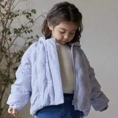 新品　petit main　刺しゅう中綿ジャケット　100