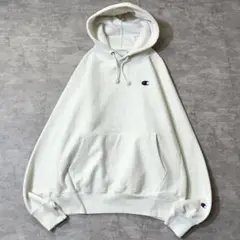 ふ*い様 00s champion リバースウィーブ パーカー ホワイト 無地