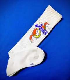 90S asics ハイソックス サイズ25-27　レトロデザイン