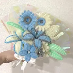 枯れないお花　モールフラワー　ハンドメイド　花束　ブーケ　ランダムカード付き