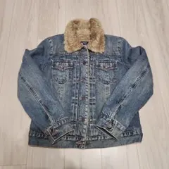 GAP ギャップ デニムジャケット レディース M ボア襟 Gジャン