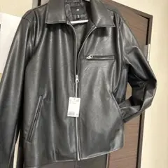 H&M ブラック レザージャケット M タグ付き
