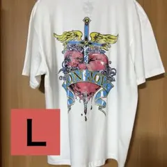BON JOVI Tシャツ ホワイト ボンジョヴィ　Ｌサイズ　半袖　バンドT