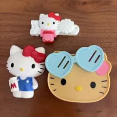 ハローキティ 小物3点セット ミラー クリップ ケース