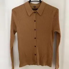 ユニクロ　エクストラファインメリノリブポロカーディガン（長袖） XL