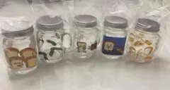 パンどろぼう×ブロッコリーくじE賞ミニチュアガラス瓶5こセット