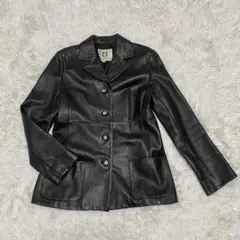 美品　ミューゼドウジ　レザージャケット　ブラック　黒　韓国製