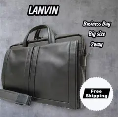 美品✨️ LANVIN ビジネスバッグ 大容量 多機能 2way PC収納可のサムネイル