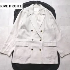 美品 リヴドロア リネン混 春アウター ダブルブレストジャケット きれいめ軽羽織のサムネイル