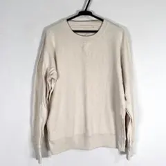 【UNIQLO】ユニクロ ベージュ 無地 スウェット メンズ Mサイズ