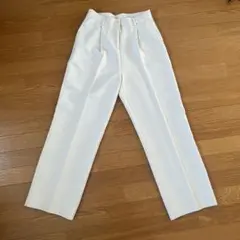 【美品☆】春夏ホワイト ストレートレッグ スラックス