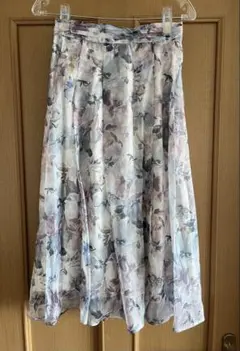 couture brooch花柄フレアスカート美品