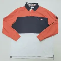 NAUTICA 万国旗 トリコロール 刺繍ロゴ 切り替え ラガーシャツのサムネイル